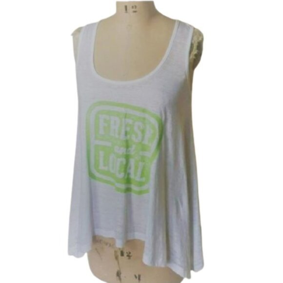 2/$40 Graphic tee tank sustainable brand Threads 4 Thought "Fresh & local" - Picture 4 of 7